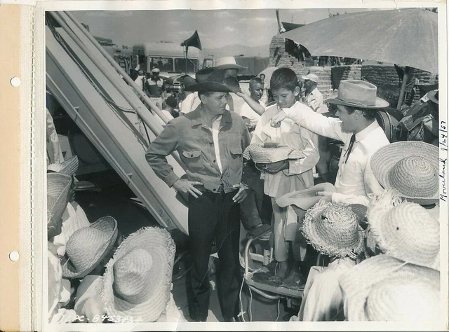 GLENN FORD JACK LEMMON Indian Boy CANDID Set Vintage THE COWBOY Key 