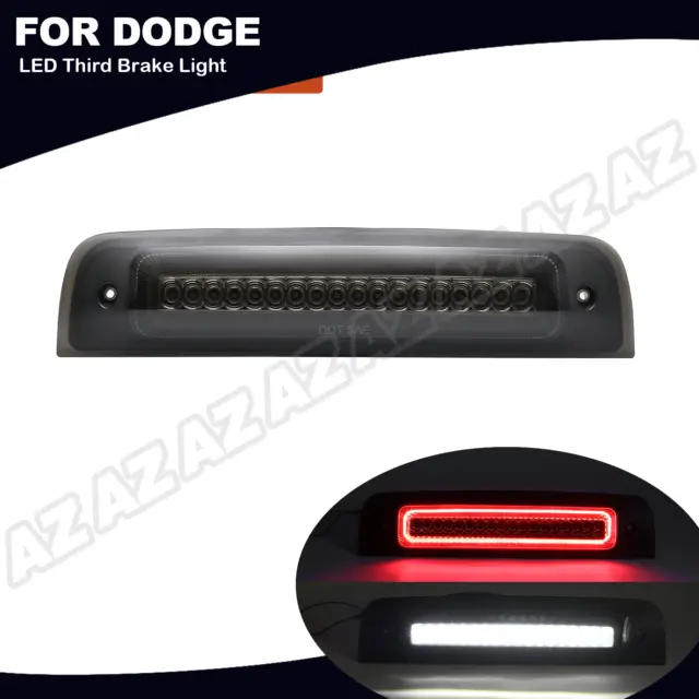 For 09-2018 Dodge Ram 1500 2500 3500 Smoked LED 3rd Third Brake Light Cargo Lamp