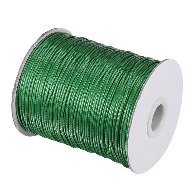Perlen Armband Webart Weben Faden dekorativ 1,2mm 158M/Rolle Mittelgrün