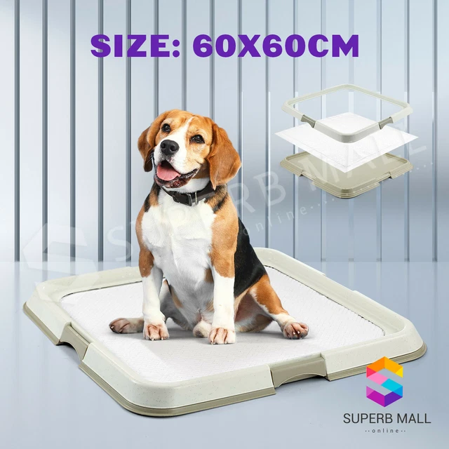 60x60cm Indoor Pet Dog Pee Pad Holder Puppy Potty Training Tray Portable Trainer