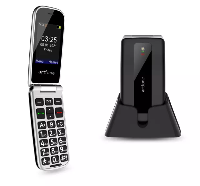 QUBO Telefono Movil NEO Rojo Dual Sim, Radio Fm, Camara con tapa y numeros  grandes