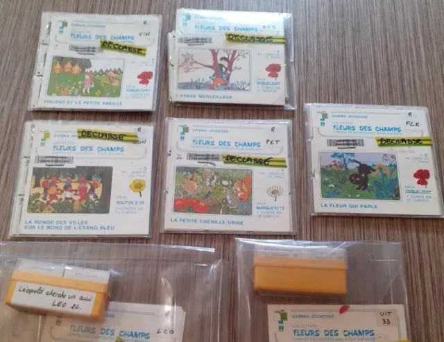 Lot/6 Contes Pour Enfants En Diapositives,Méthode Pédagogique,Vintage,Collection