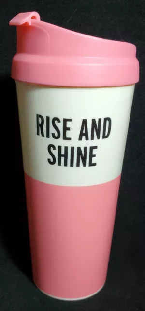Kate Spade 16oz Tumbler Travel Thermal Rise and Shine Hot/Cold Coffee/Tea/Water