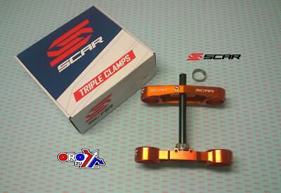 Offset std Orange Triple Clamps SCAR Compatible with KTM SX 85 85SX 04-19 