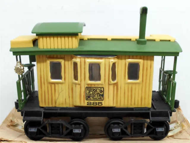 Caboose Yellow Train Car Jim Beam Regal China Decanter Bottle 1985 Empty