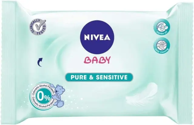 Nivea Baby Pure & Sensitive Wet Wipes 63x