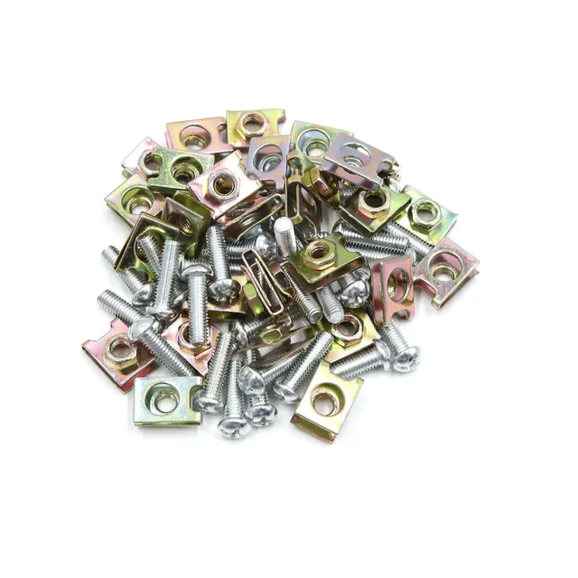 30Pcs Set de Tornillos de 6mm Rosca MotoAuto Clips de Sujeción de Matrícula