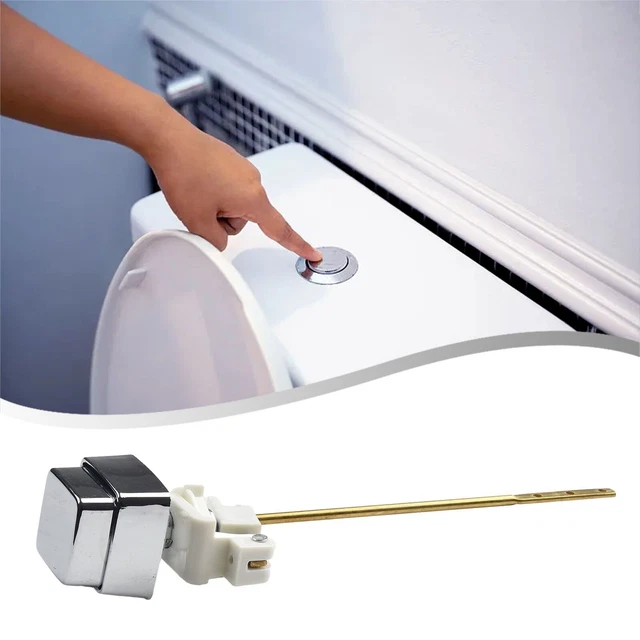 Hsthe Sea Bouton Réservoir WC Double Chasse Doré - Remplacement Élégant Or Brossé Pour Toilettes Encastrées