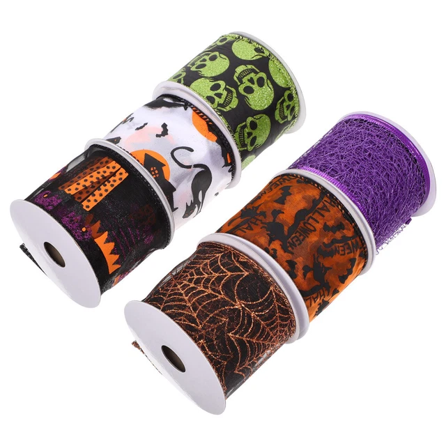 6 rollen Von Bögen Wired Band Band Geschenk DIY Band Halloween Design Band
