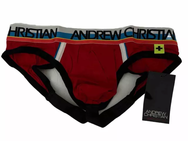 Andrew Christian Almost Naked Locker Room Jock With Show It Size Small Red