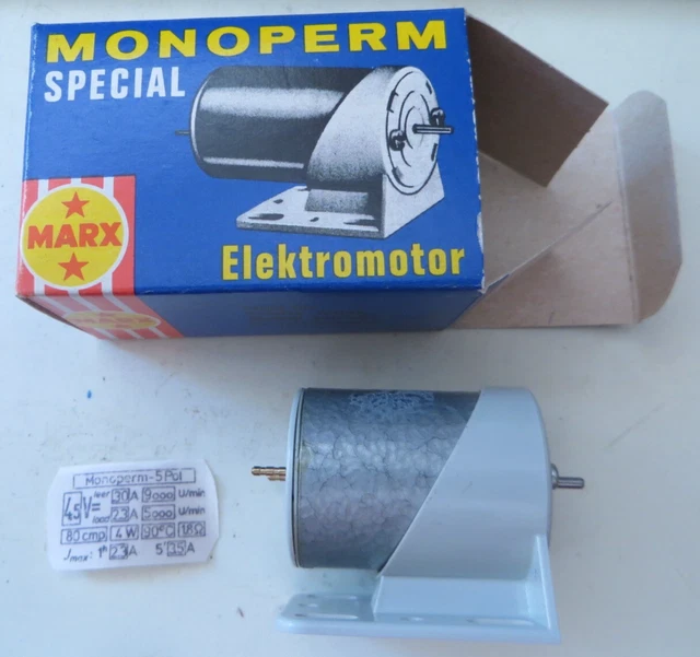 MARX MONOPERM SPECIAL 5 Pol. Elektromotor mit Schalter 4,5 V Neu in OVP ...