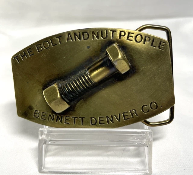 Vintage Bennett Denver Co. - The Bolt and Nut People #110 Belt Buckle Limited Ed