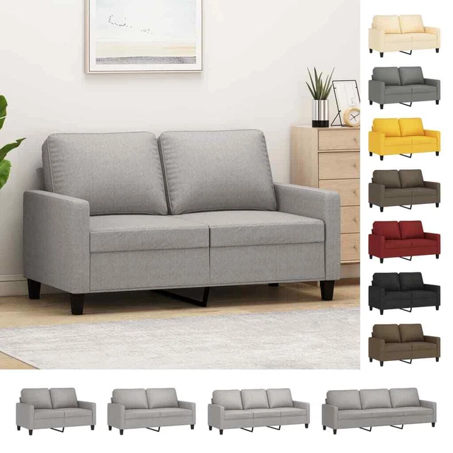 2-Seater Sofa Light Gray 55.1" Fabric vidaXL vidaXL