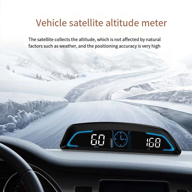 Car GPS Head-Up Display HUD - Speedometer, Overspeed Alert, Tired Alarm, Acceleration Time