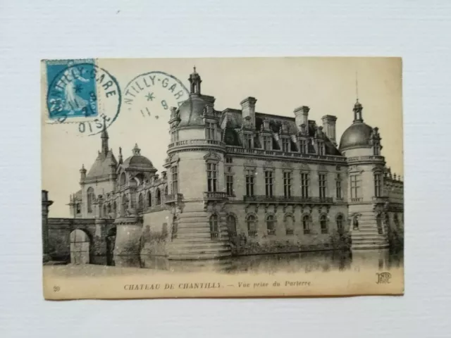 FRANCIA FRANCE CHANTILLY Le Chateau : cartolina carte postale 1921