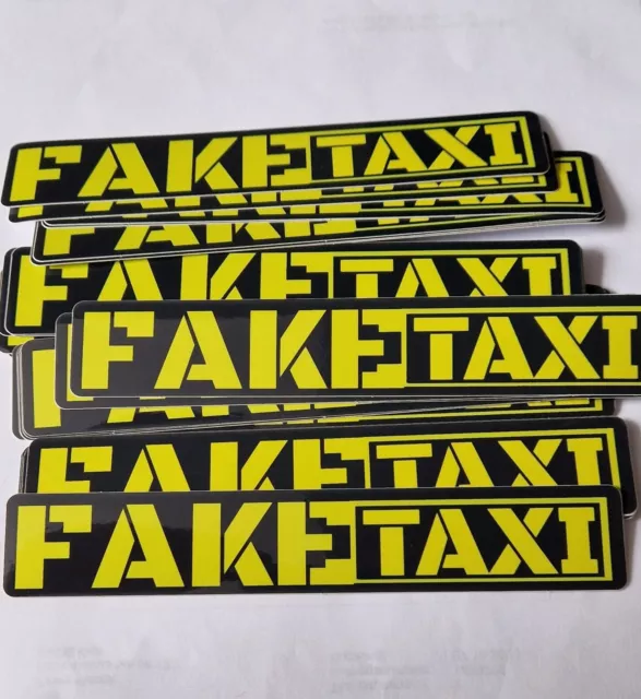 FAKE TAXI AUFKLEBER Renntaxi Auto Faketaxi Sticker Racing Waben Car 75 EUR  81,02 - PicClick DE
