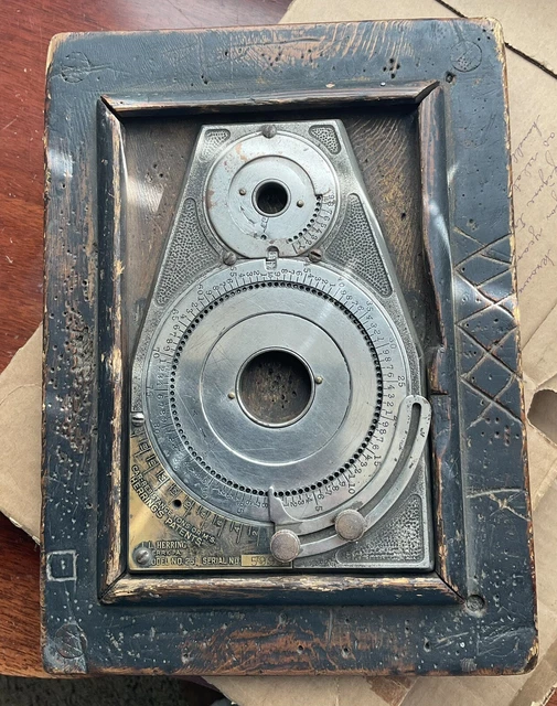 Antique Herring Adder Mechanical Calculator Model #25 Wood Frame Railroad Use