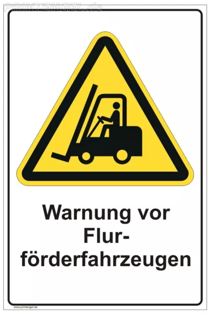 Schild Warnung vor Flurförderfahrzeugen,Stapler, Still, Gabelstapler Bobcat