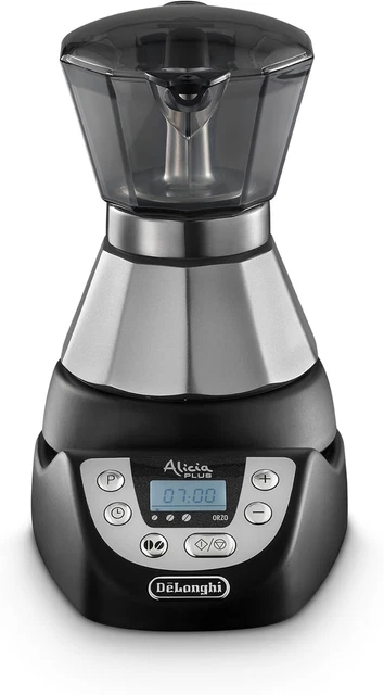 De'Longhi Alicia PLUS EMKM4.B Moka Elettrica 2-4 Tazze, 450W - Nero/Argento
