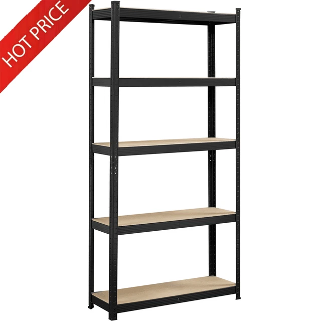 5 Shelves Steel Adjustable Storage Units 35.5 X 12 X 71 In Durable Fiberboard