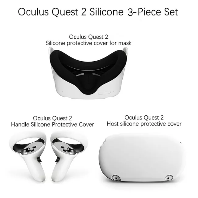 Ensemble d'accessoires 4 en 1 compatible avec  Quest 2, housse de B3F8 3