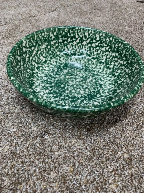 Roseville Spongeware Pottery By Gerald E. Henn Serving Bowl 9.5" Excellent!