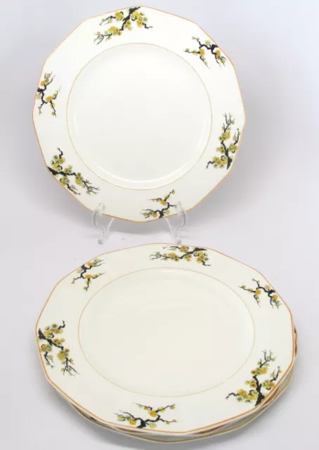 Myott Son & Co. Blossom - Set of 4 8" Salad Plates - Art Noveau - #1916 - As Is