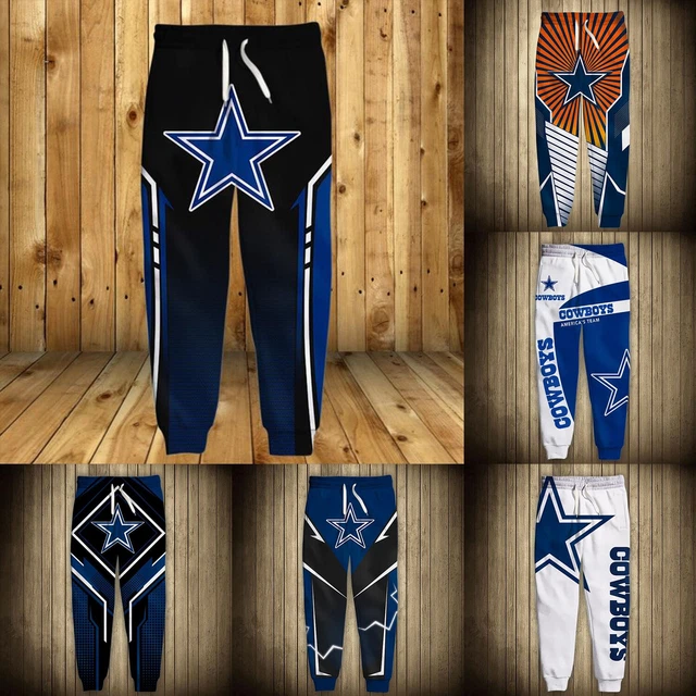 Dallas Cowboys Drawstring Sweatpants Men's Casual Pants Gym Running Trousers