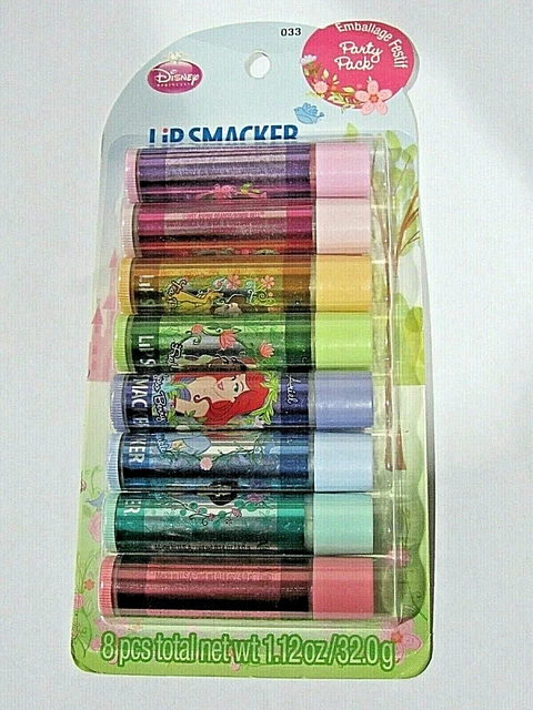 Disney Princess Lip Smacker Lip Balm Party Pack Variety 8 Pack Metallic Label
