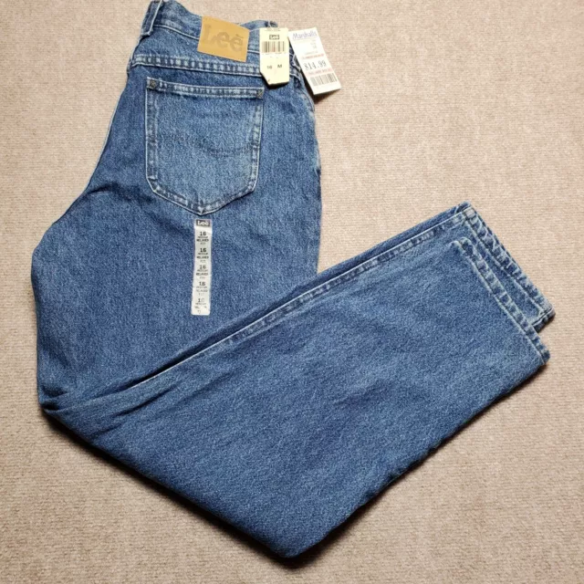 NEW OLD STOCK Womens LEE Jeans RELAXED FIT Size 16 USA Made Components! (32x31)