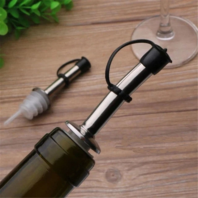 Tappo bottiglia vino D tappo olio beccuccio oliva acciaio inox 5 pz bottiglia C