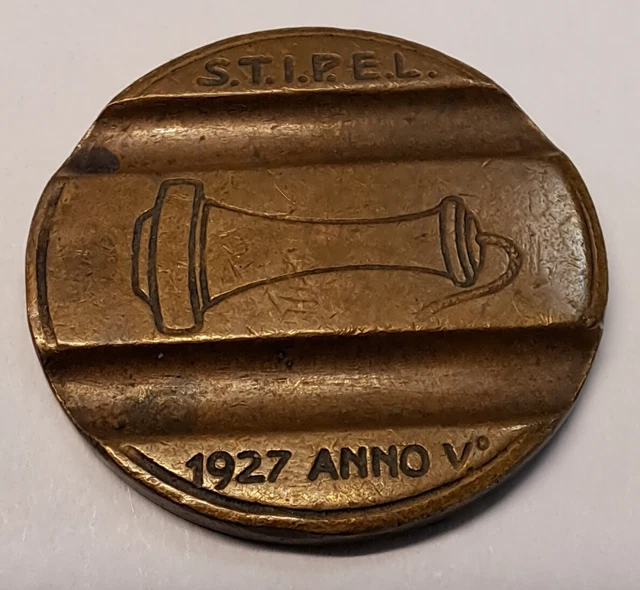 Jeton Téléphonique Italien STIPEL Année V 1927 - Objet De Collection Occasion
