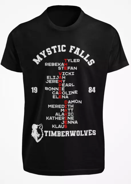 The Vampire Diaries inspired T shirt - Mystic Falls Salvatore. Xmas Gift ideas