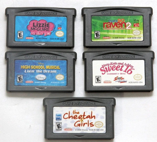LOT 5 GAMEBOY Advance Girl's Disney Games Lizzie McGuire Raven 2