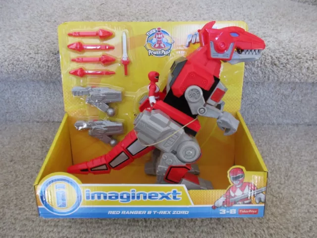 Fisher-Price Power Rangers Imaginext Mighty Morphin Red Ranger & T-Rex Zord toy 3