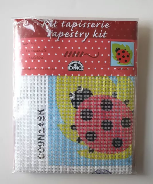 DMC - Kit de Tapiz Ladybird - Penélope Impreso 5 Cuentas Lienzo 6 X 6"