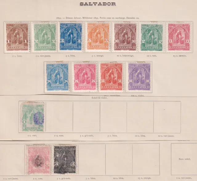 El Salvador 1899-1900 Classic collection on Old Page MH*/Used Scarce & Rare!