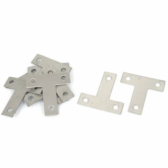 40mmx40mm Flat T Shape Angle Plate Corner Brace Repair Bracket 10PCS