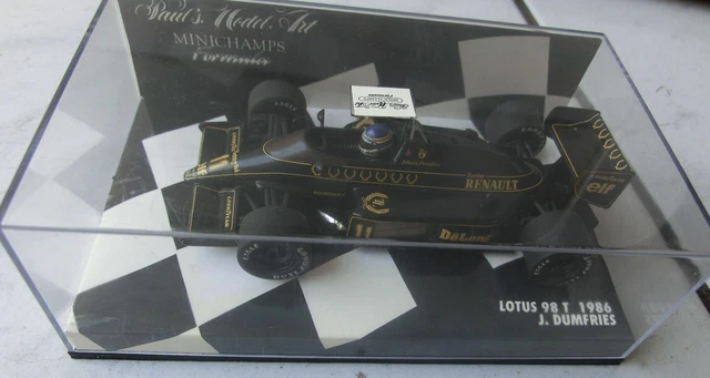Minichamps 1/43 – Lotus Renault 98T, Ayrton Senna, Version Dirty (Neuve, Sous Boîte)