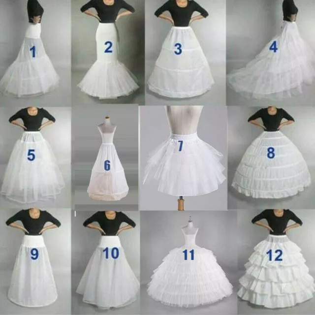 Wedding Petticoat Bridal Hoop Crinoline Prom Underskirt Fancy Skirt Slip AU