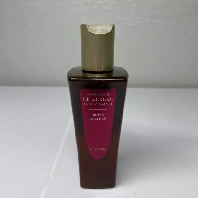 Aceite a crema de amatista negro Bath & Body Works lavado corporal 6 oz descontinuado