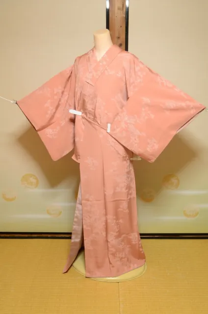 Kimono Komon Silk Women Japanese vintage Robe 150cm /1089
