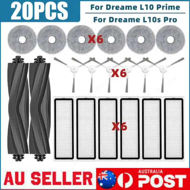 20PC FOR DREAME Bot L10 Prime / L10s Pro Replacement Brush Hepa Filter Mop  Cloth $37.59 - PicClick AU