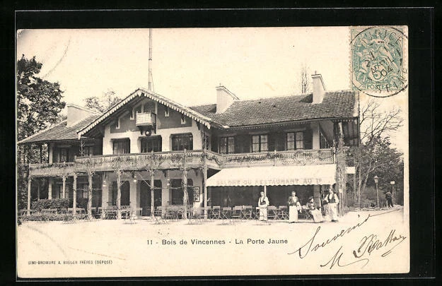 CPA Bois de Vincennes, La Porte Jaune 1904