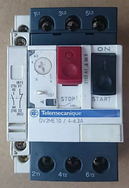 Telemecanique GV2ME10 motor switch 2.2kW 4-6.3A /#F I1MG 8084