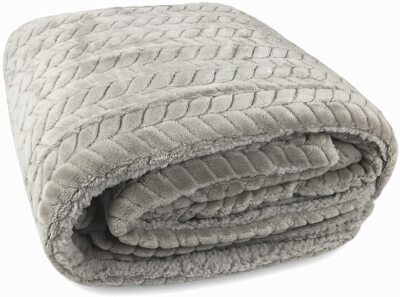 per tutte le stagioni Natale Capodanno Coperta in pile di flanella per soggiorno camera da letto divano e divano con Babbo Natale 127 x 152 cm 