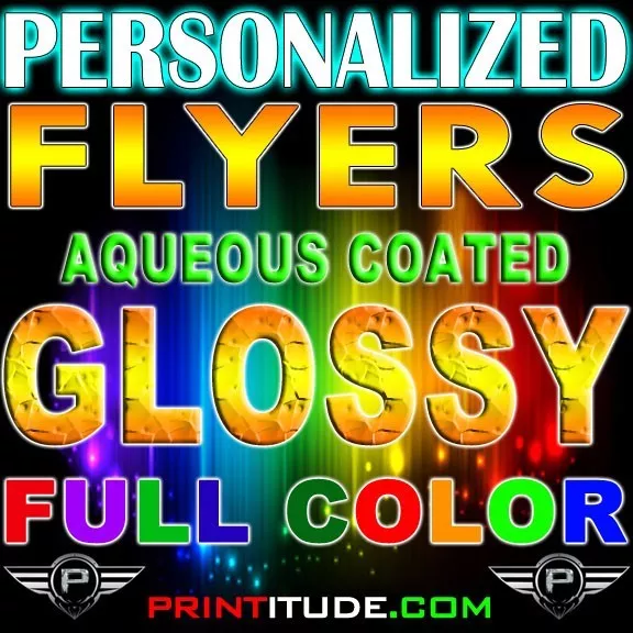 500 Custom Printed Flyers 8.5"X11" Full Color 2 Sided 100Lb Glossy Coated 8.5X11