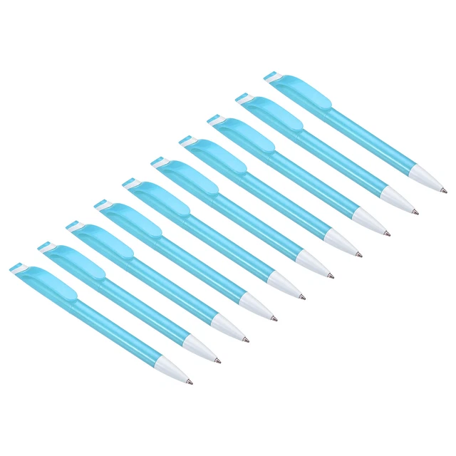 14Pcs Rotary Ballpoint Pens Medium Point 1mm Black Ink Plastic Twist Pens Blue