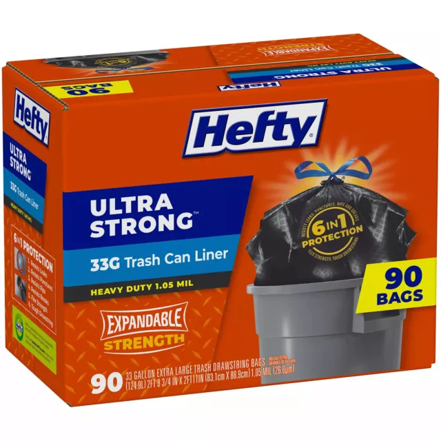 Hefty Ultra Strong 33-Gallon Trash Bags (90 ct.)