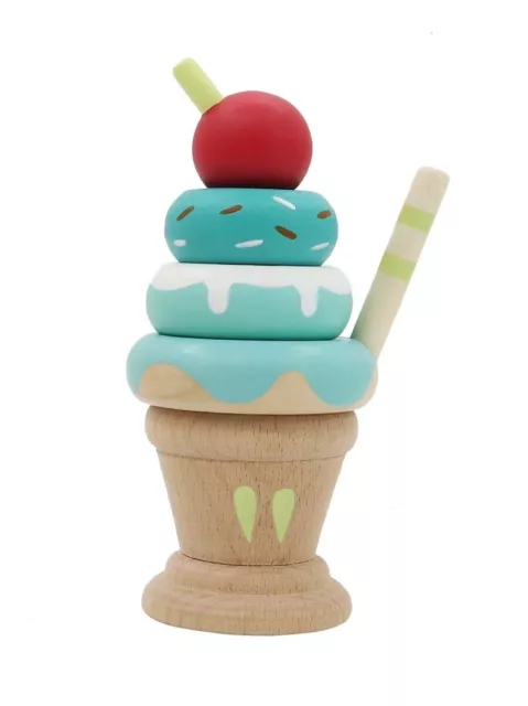 Kaper Kidz Calm & Breezy Stacking Icecream Strawberry/Mint Children's Toy Set 3